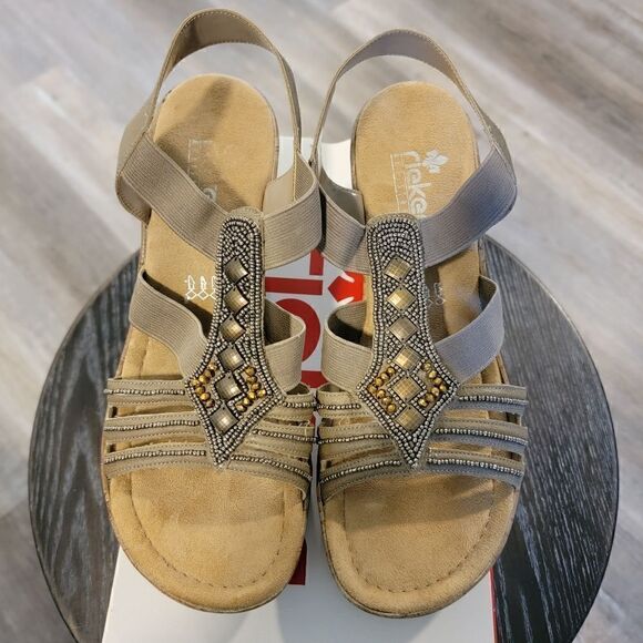 Rieker 69713-64 Beige Kiesel Size 8.5 - Picture 2 of 5